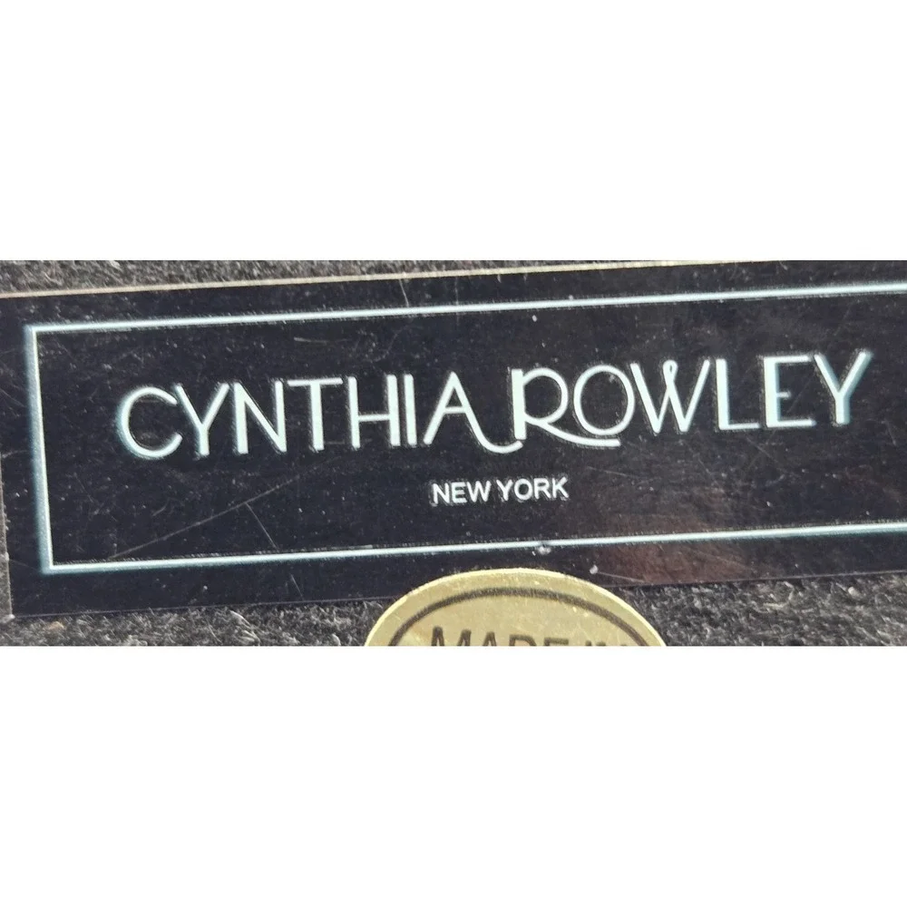 Black Enamel Dish For Trinkets By Cynthia Rawley NY With Bird On A Branch‎ B#28